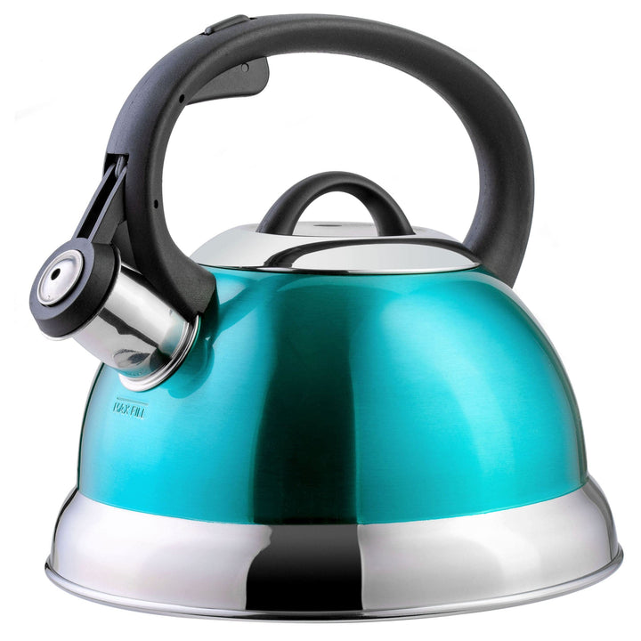 1.75 Qt Whistling Stovetop Tea Kettle in Turquoise Quart Stainless Steel