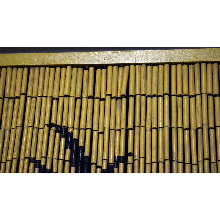 Handmade Red Sun Bamboo Tree Scene Beaded Curtain Multi Color Nature Bohemian - Diamond Home USA