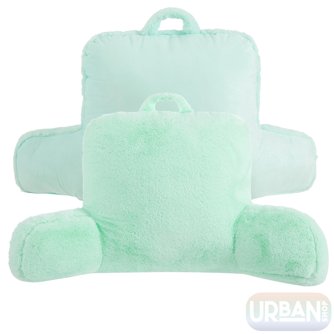 Urban Lifestyle Rabbit Faux Fur Backrest Pillow Mint - Diamond Home USA