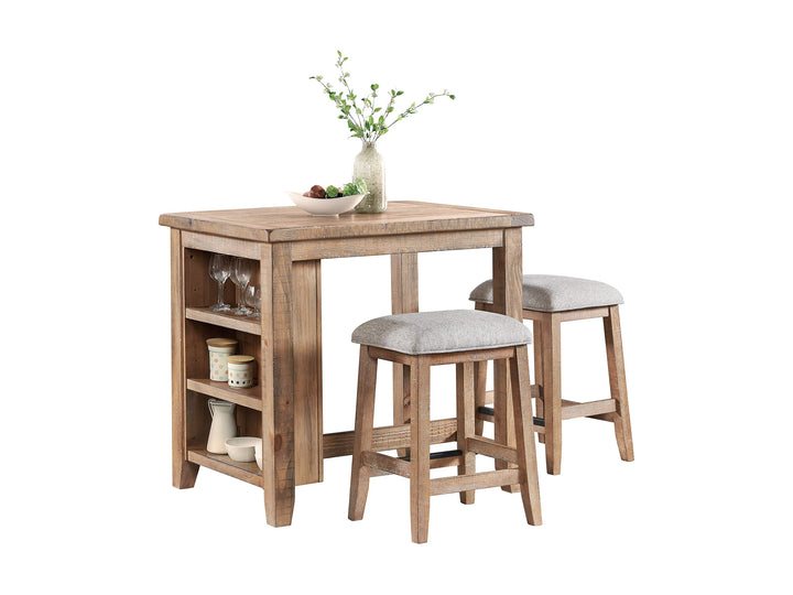 Intercon Highland Backless Bar Stool with Cushion Seat Set of 2 Sandwash - Diamond Home USA