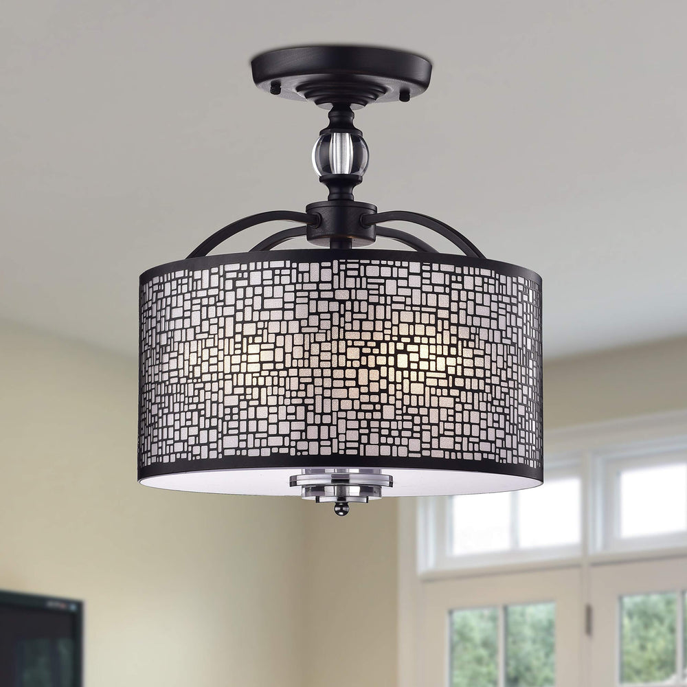 First Lighting Euronotus 3-Light Semi Flush Mount - Diamond Home USA