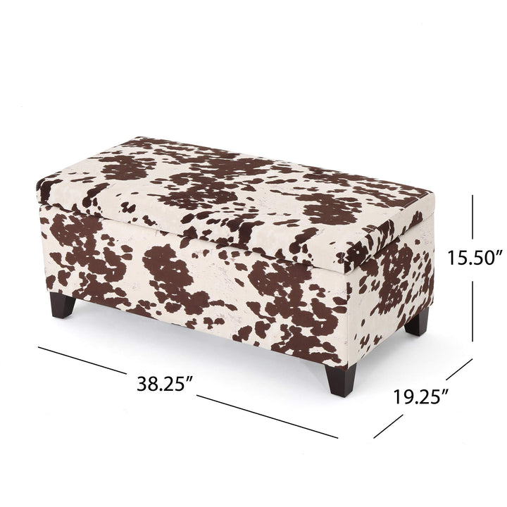 Christopher Knight Home Breanna Storage Ottoman Bench Milk Cow Print - Diamond Home USA