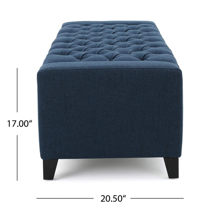 Christopher Knight Home Hikaru Fabric Storage Ottoman Dark Dimensions: