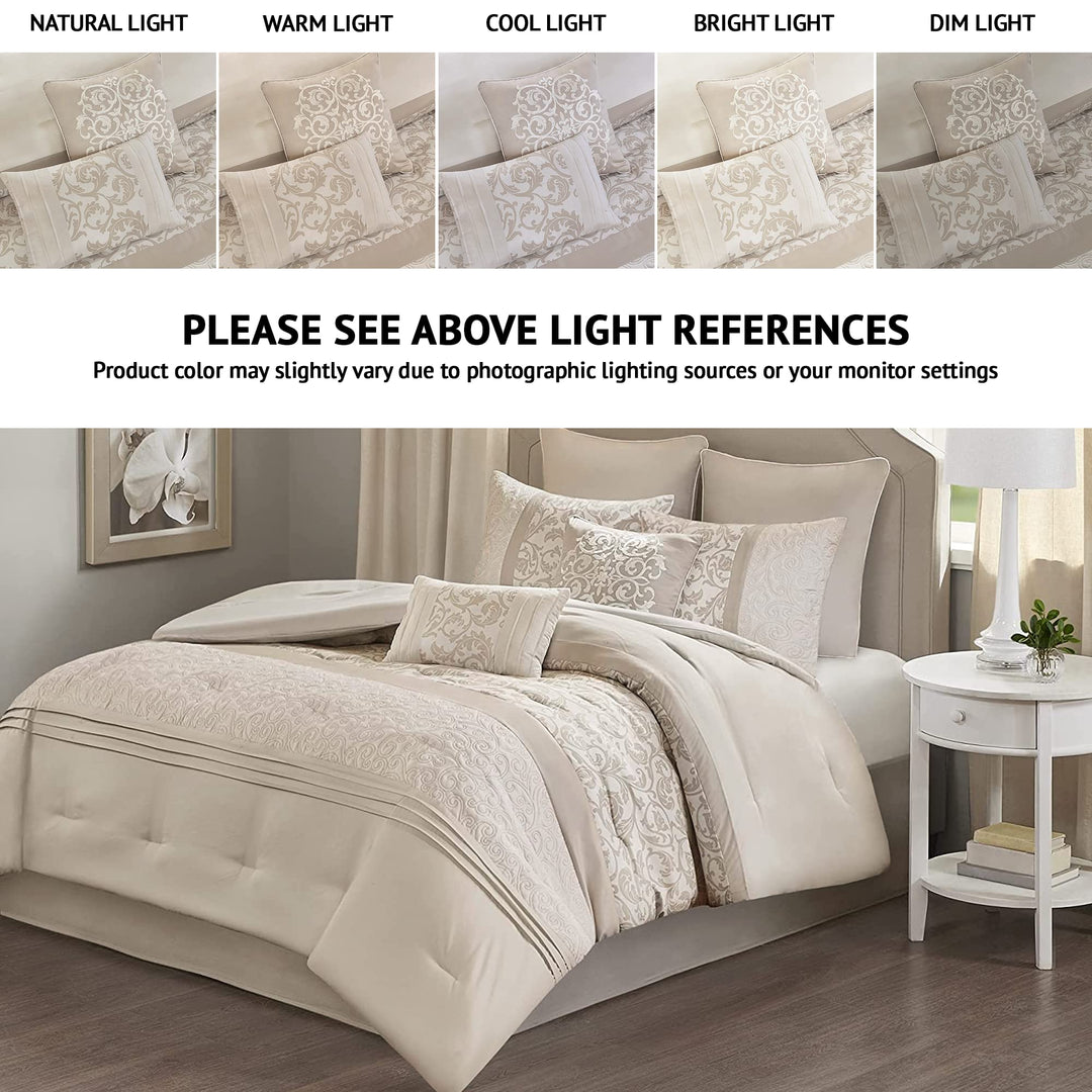 510 DESIGN Luxe Quilted Comforter Set Modern Transitional Design All Season Down