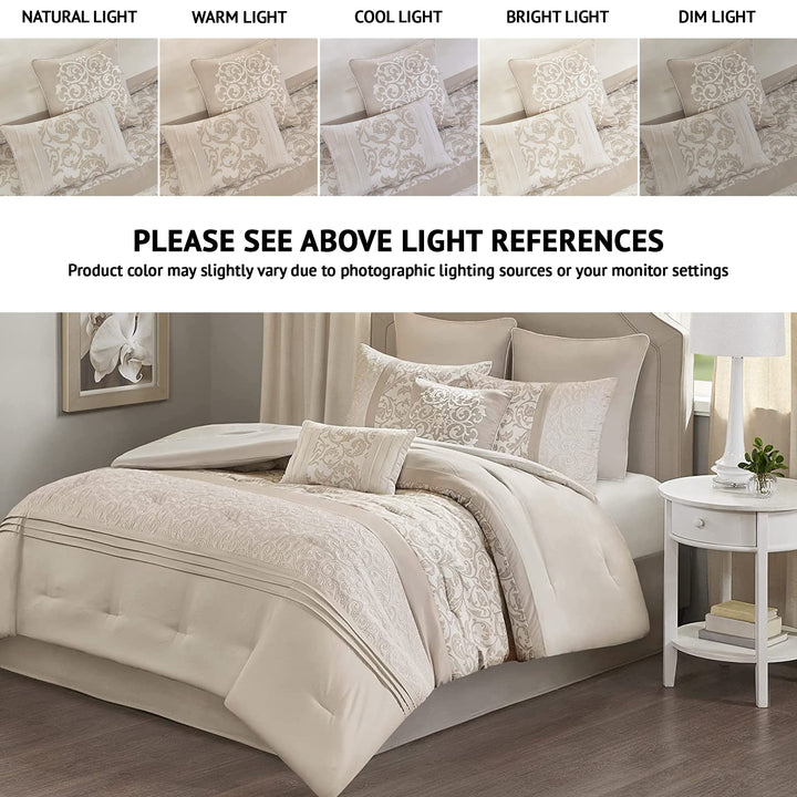 510 DESIGN Luxe Quilted Comforter Set Modern Transitional Design All Season Down