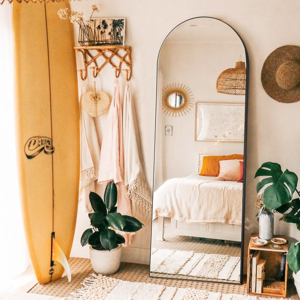 NeuType Arched Full Length or Large Arched Floor or with Stand Wall 64x21 - Black - Diamond Home USA