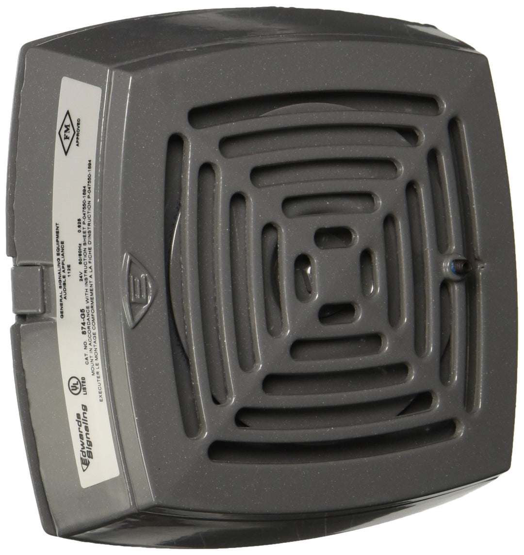 Edwards-Signaling Vibrating Horn 24VAC 0.63A Gray (874-G5)