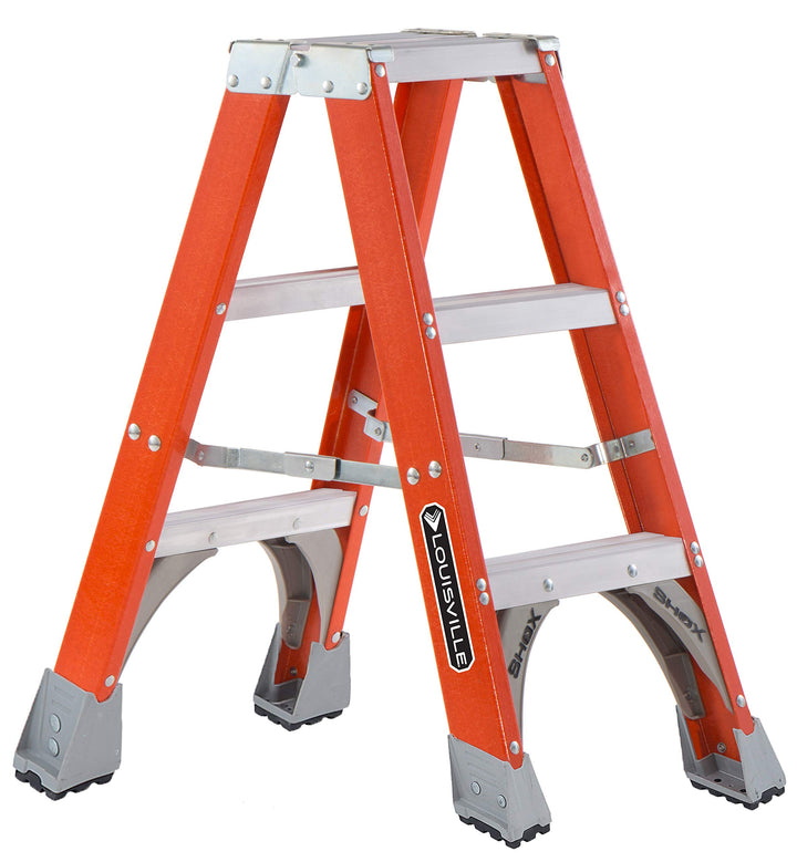Louisville Ladder FM1503 Twin Front Stepladder 3-Feet Orange