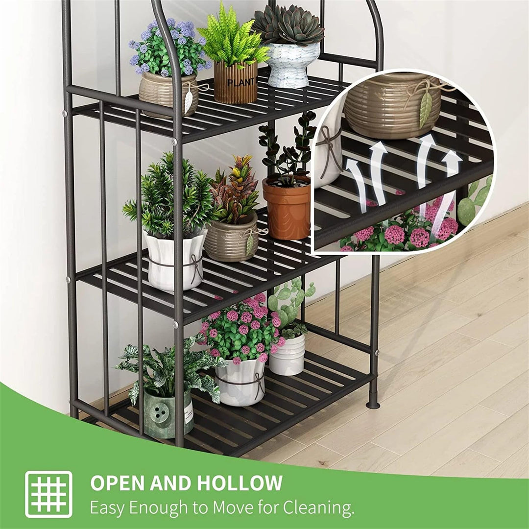 Plant Stand Scrollwork Design Indoor and Outdoor Flower Rack Home Storage - Diamond Home USA