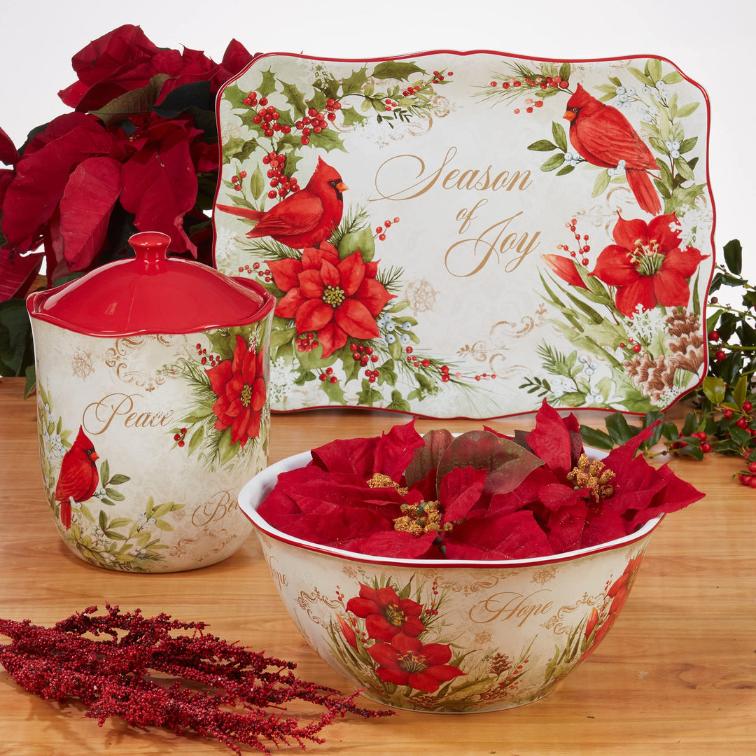 Certified International Winter's Medley Deep Serving Bowl 136 oz. - Diamond Home USA