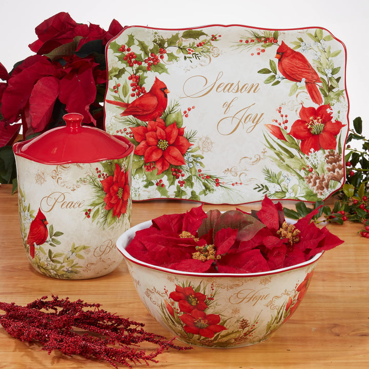 Certified International Winter's Medley Deep Serving Bowl 136 oz. - Diamond Home USA