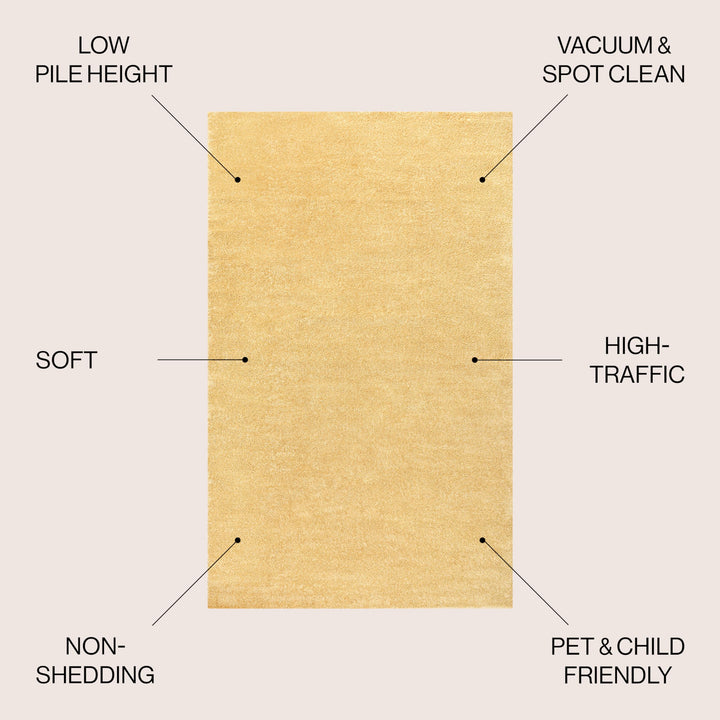JONATHAN Y Tumbling Solid Low-Pile Area Rug