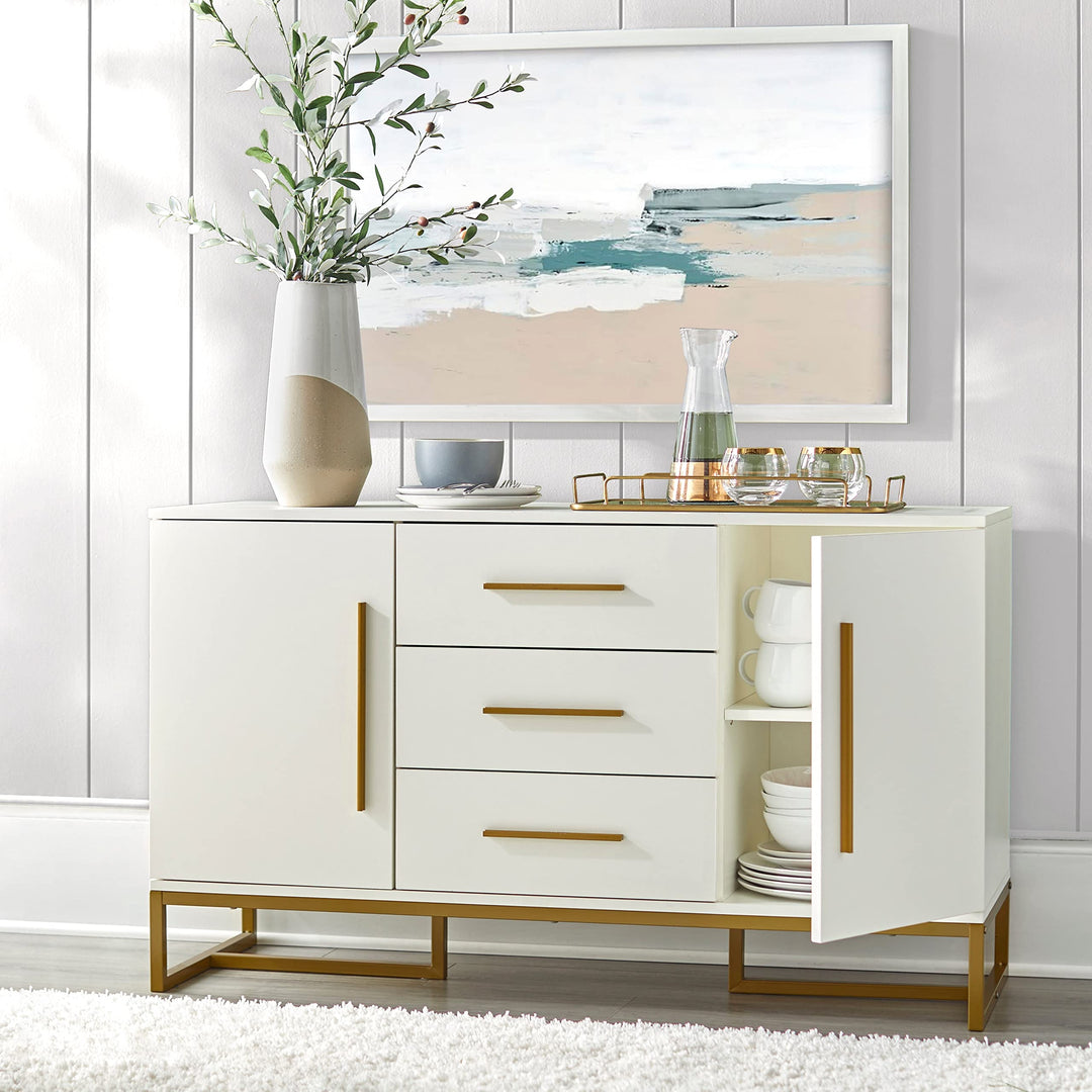 Simple Living Emmeline Modern Sideboard White - Diamond Home USA