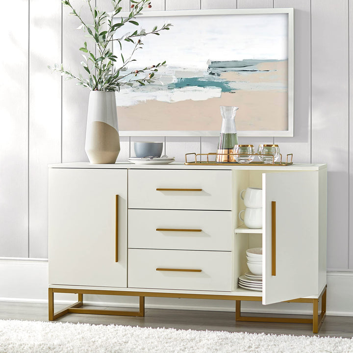Simple Living Emmeline Modern Sideboard White - Diamond Home USA
