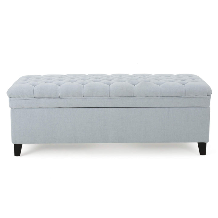 Christopher Knight Home Juliana Fabric Storage Ottoman Light Sky