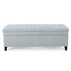 Christopher Knight Home Juliana Fabric Storage Ottoman Light Sky