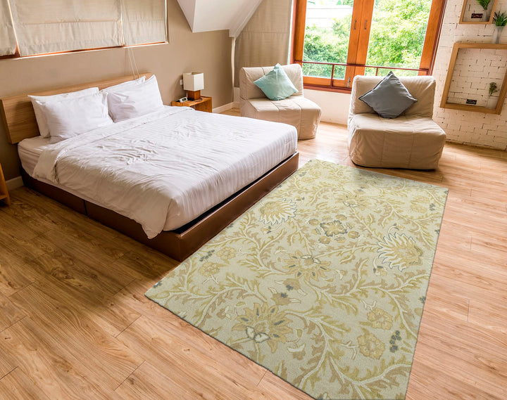 Kaleen Amaranta Collection Hand-Tufted Area Rug 4' x 6' Ivory - Diamond Home USA