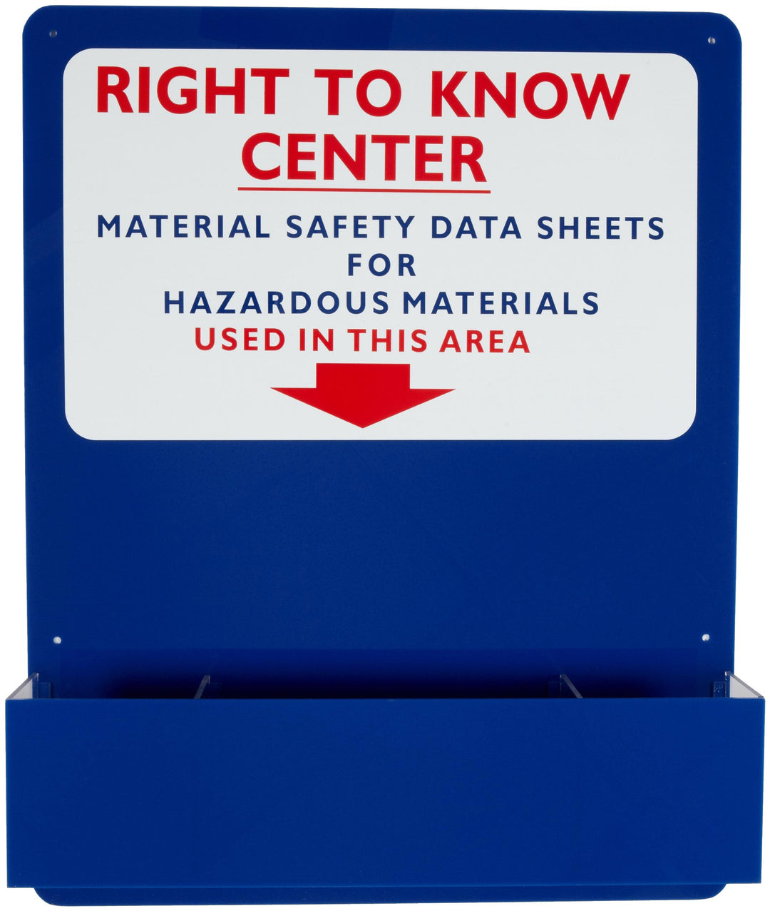 Brady 2012 30" Height 24" Width 4-1/2" Depth Tough Acrylic Red And White On Blue