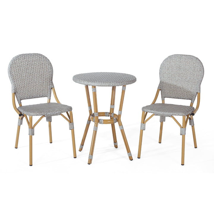 Christopher Knight Home Arthur Bistro Set Light Brown + Bamboo