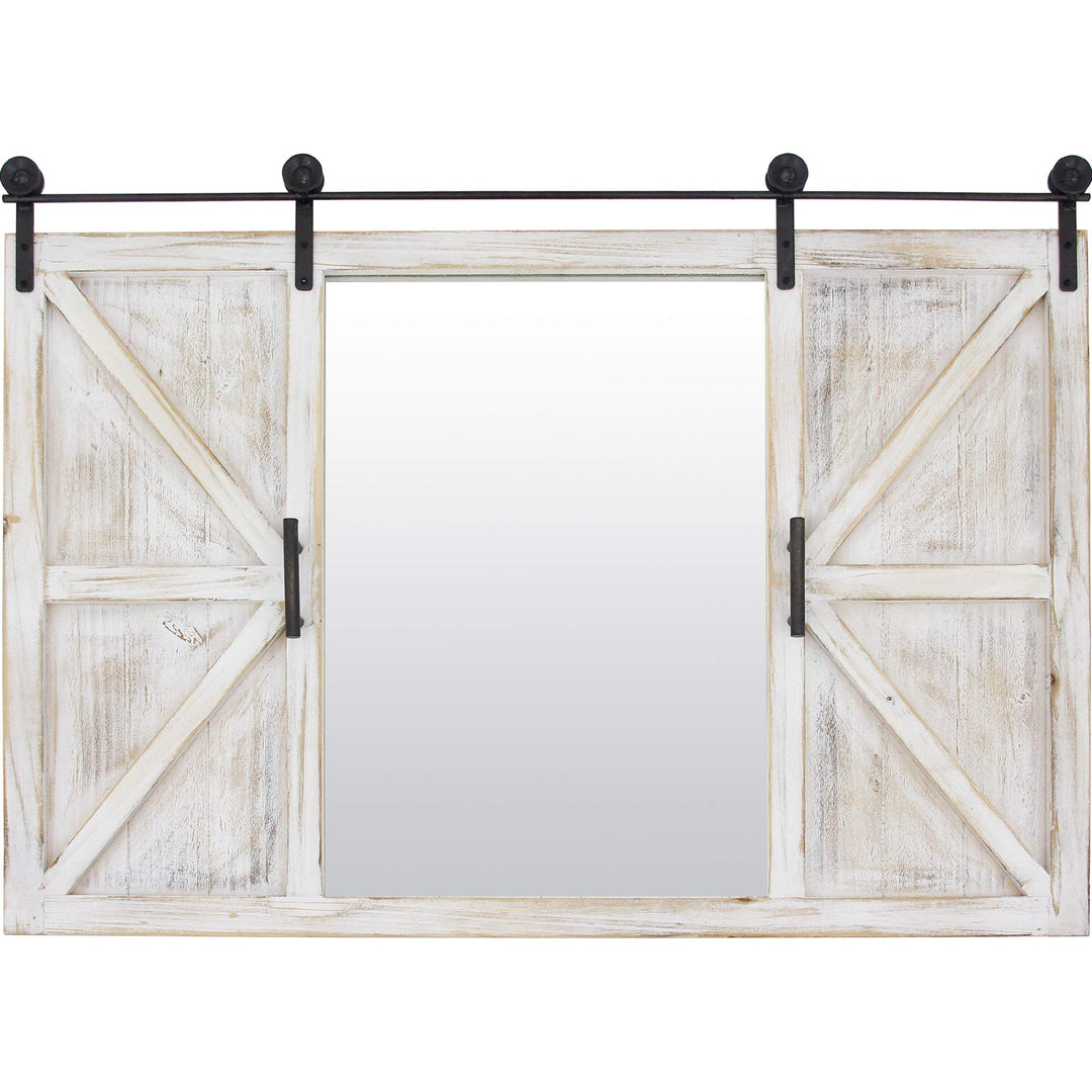 FirsTime & Co. Hayloft Barn Door Wall Mirror Vintage Decor