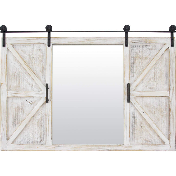 FirsTime & Co. Hayloft Barn Door Wall Mirror Vintage Decor