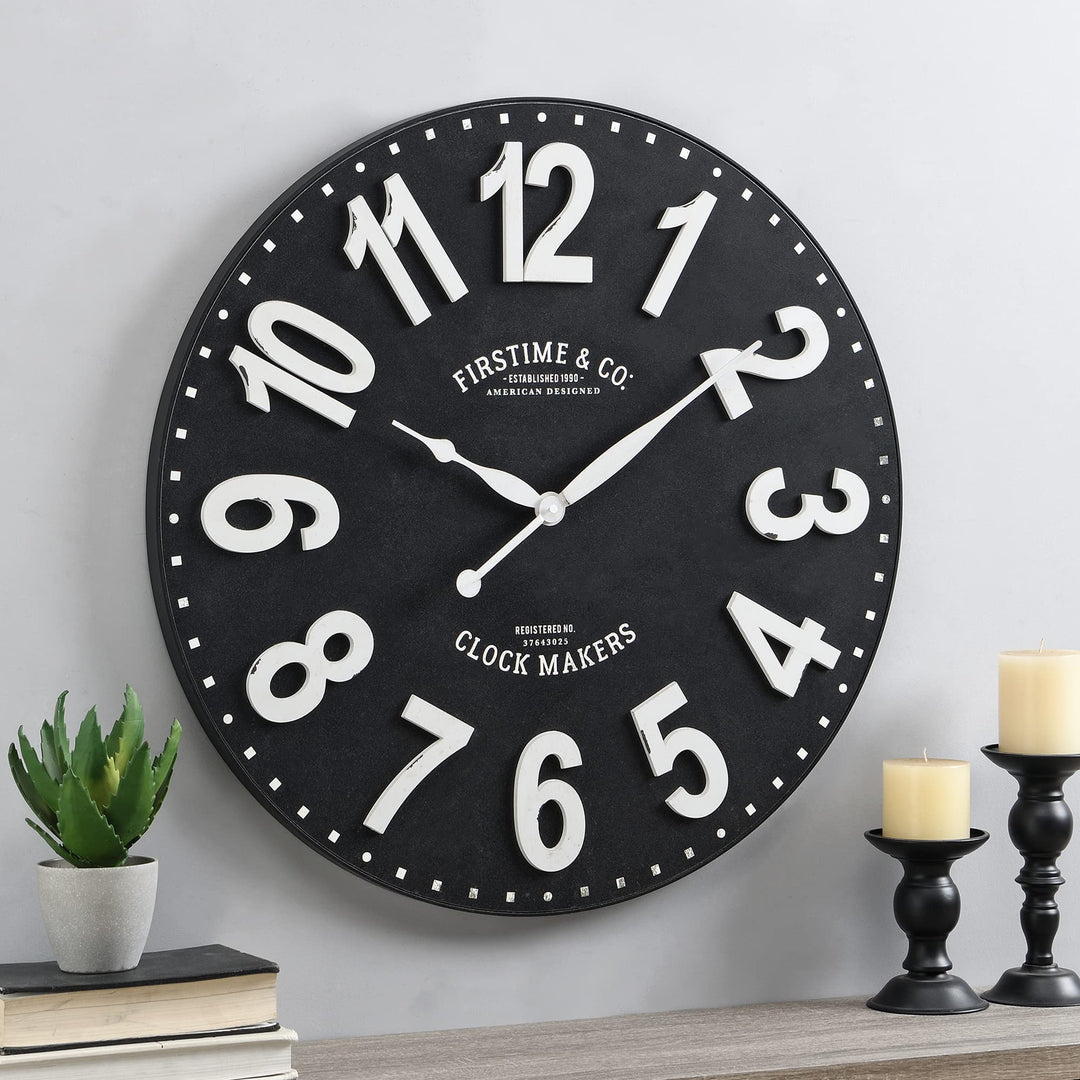 FirsTime & Co. 27" Sullivan Wall Clock Black 10081