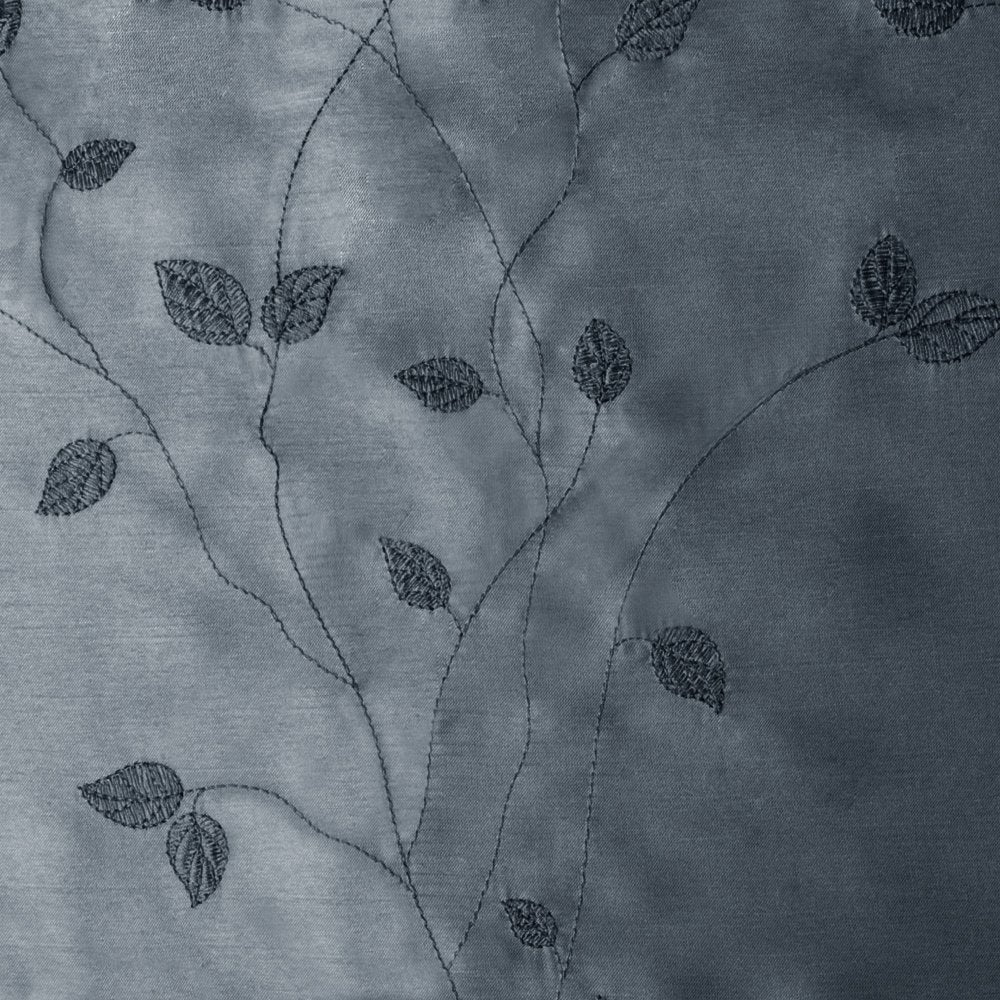 MAYTEX Jardin Thermal Blackout Room Darkening Faux Silk Embroidered Single Panel