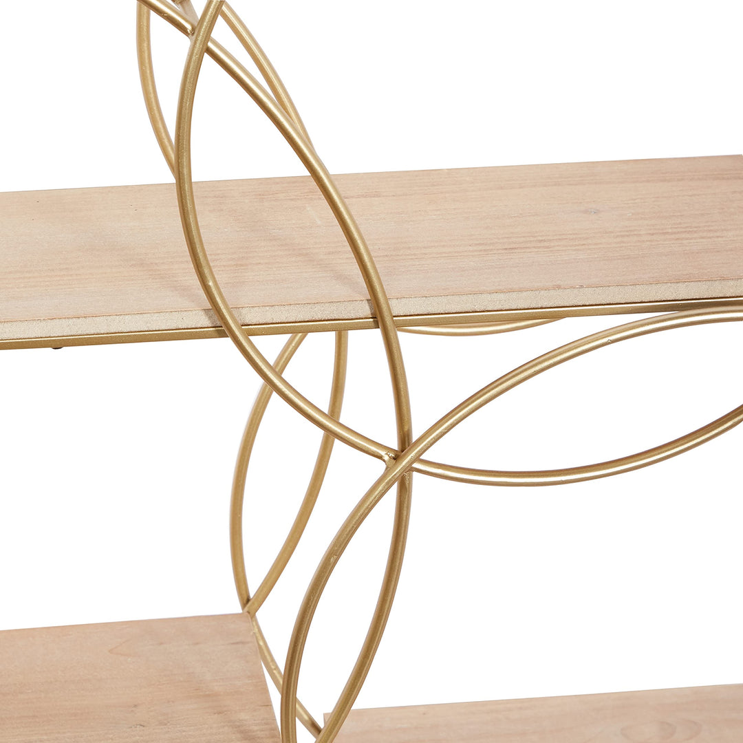 Gold Metal Contemporary Wall Shelf 26 X 37 6 Yellow Modern - Diamond Home USA