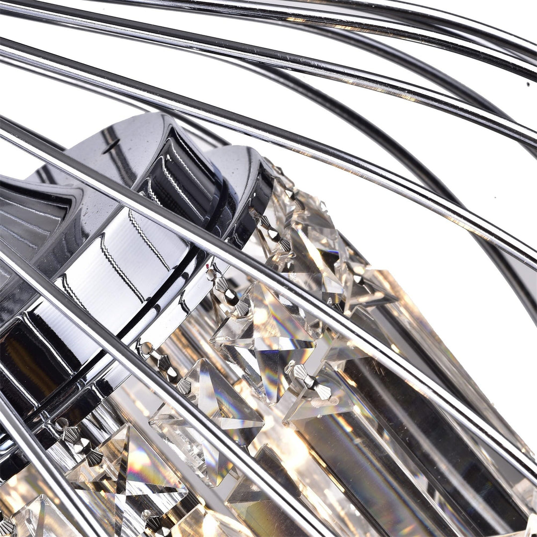 Hong Kong Best New Zhu Yuan Lighting Co. Argo 3Light Chrome SemiFlush Mount - Diamond Home USA