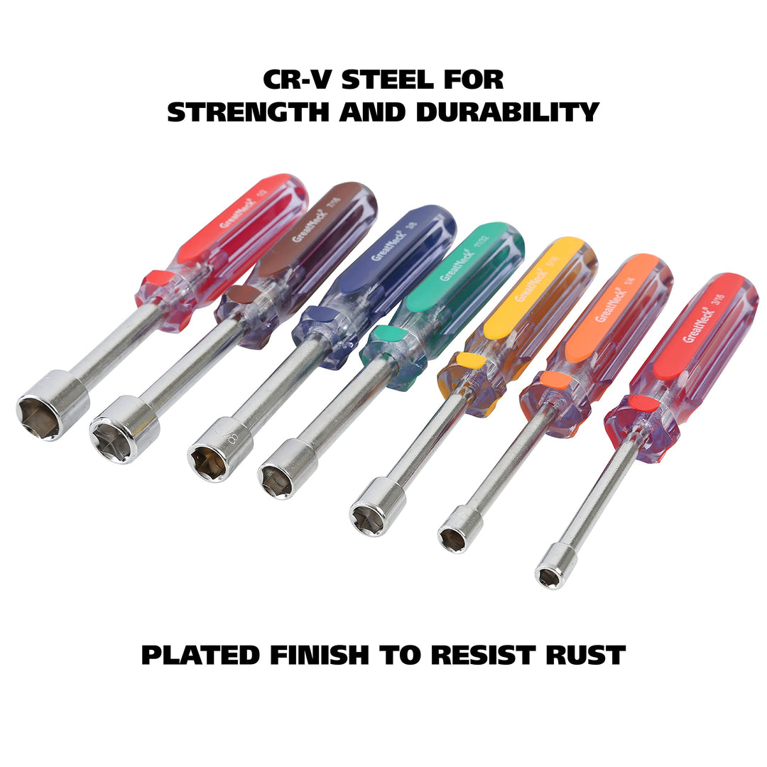 GreatNeck 7 Piece Nut Driver Set - SAE - Diamond Home USA