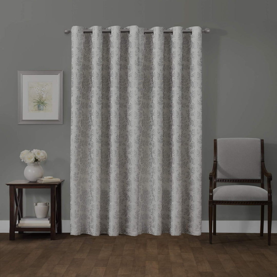 Maytex Smart Everly Blackout Window Curtain 50 inches x 84 inches Silver - Diamond Home USA