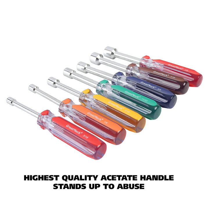 GreatNeck 7 Piece Nut Driver Set - SAE - Diamond Home USA