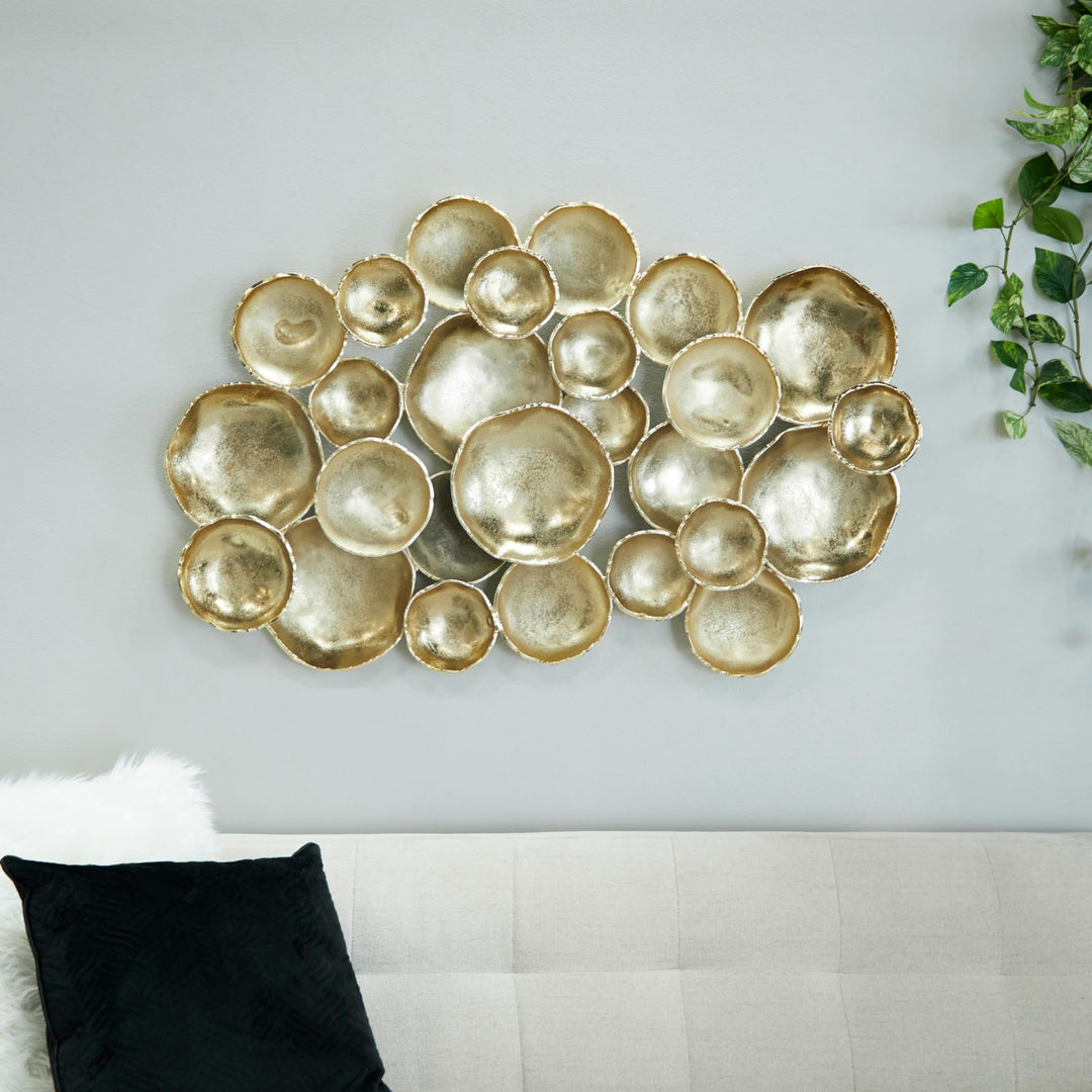 Gold Plate Wall with Uneven Edges Modern Contemporary