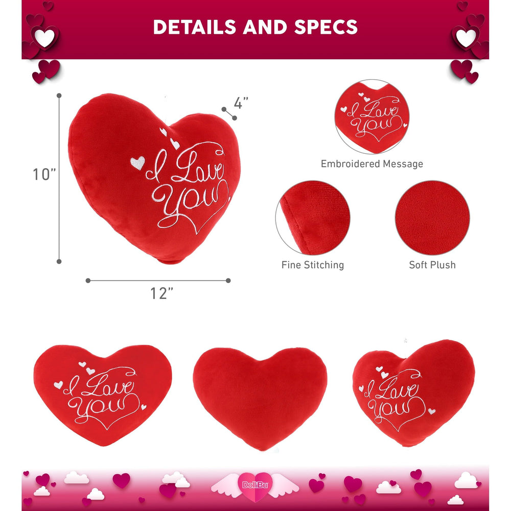 I Love You Plush Pillow Fluffy Decorative Solid Color Modern Contemporary Single - Diamond Home USA