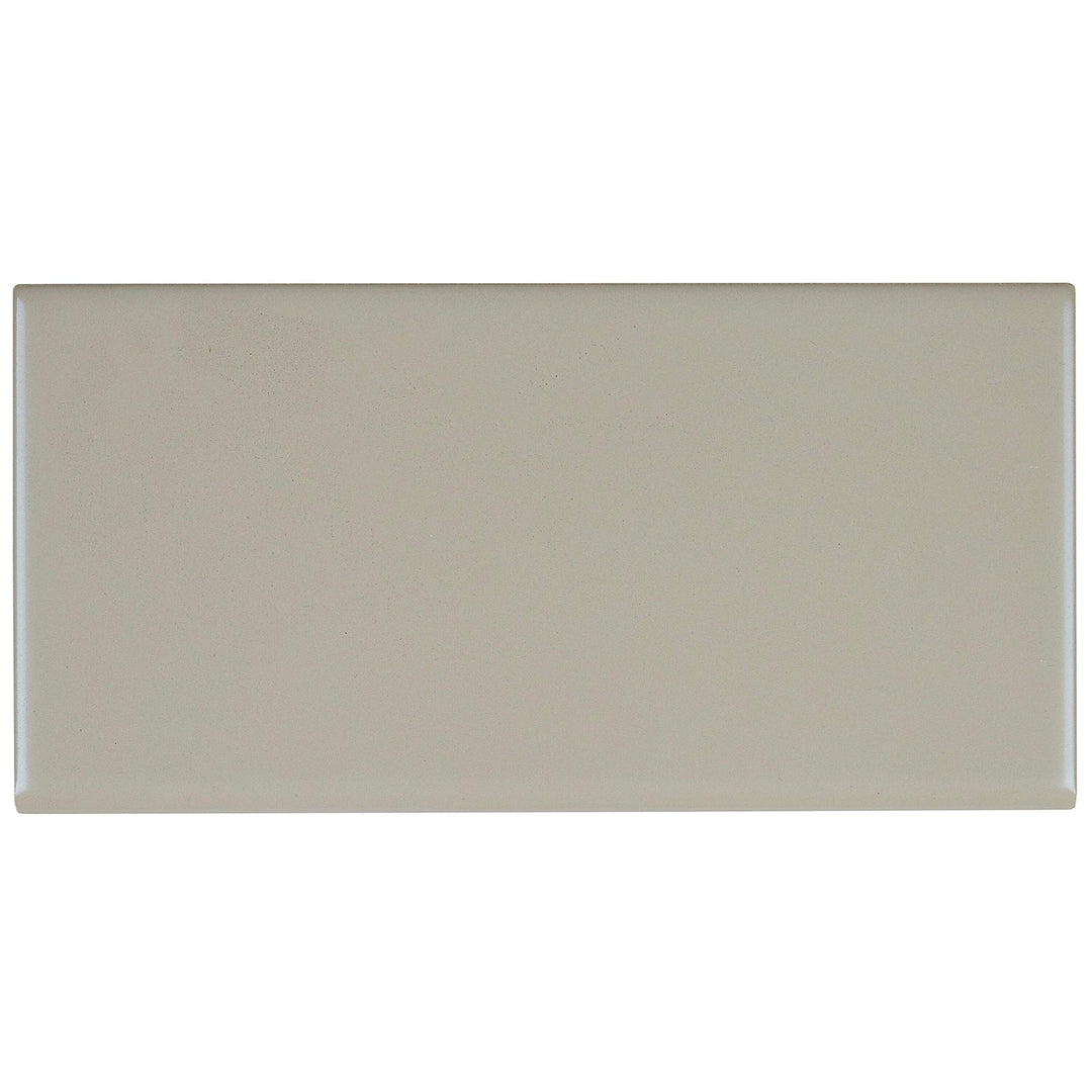 Sophisticated 4x8-inch Glazed Ceramic Bullnose in Matte Architectural Gray - 4x8 - Diamond Home USA