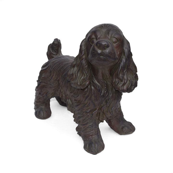 Christopher Knight Home Messiah Outdoor Cocker Spaniel Dog Garden Statue Brown