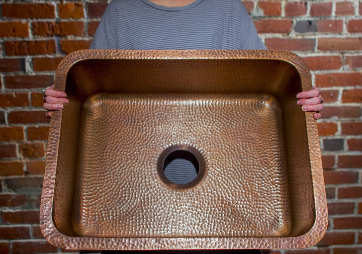 Sinkology SK201-23AC Classic Renoir Undermount copper Sink 23 In. Single Bowl - Diamond Home USA