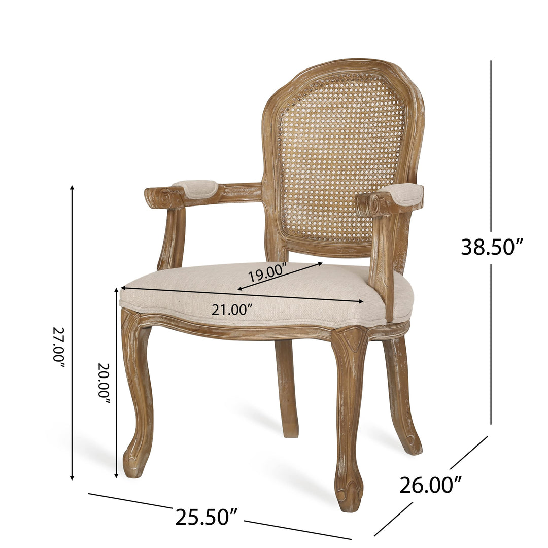 Christopher Knight Home Mina Dining Chair Beige + Natural - Diamond Home USA