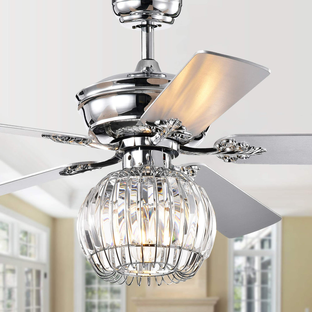 Warehouse of Tiffany CFL-8388REMO/C Dalinger Chrome 52-inch Globe Crystal - Diamond Home USA