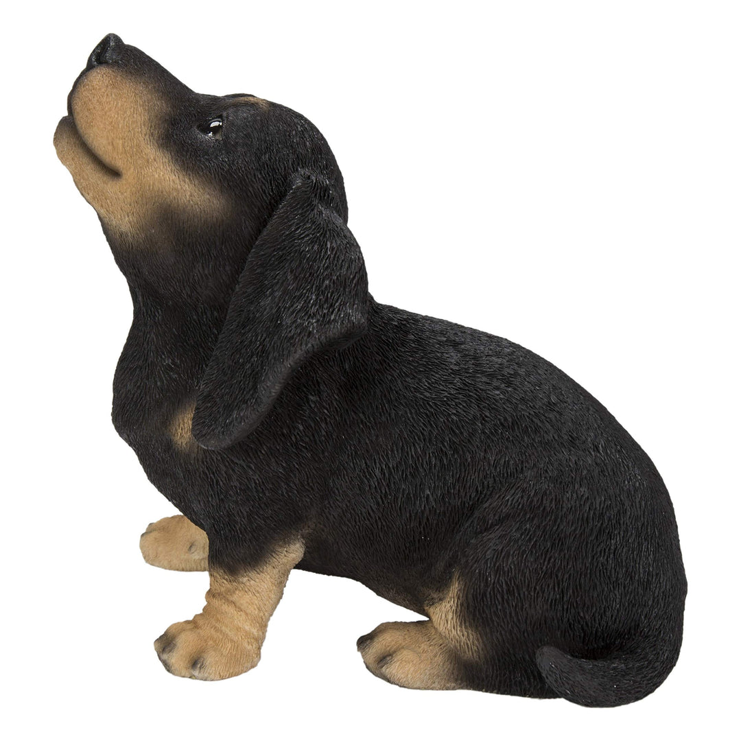 Howling Dachshund Puppy Statue Multi Color Polyresin - Diamond Home USA
