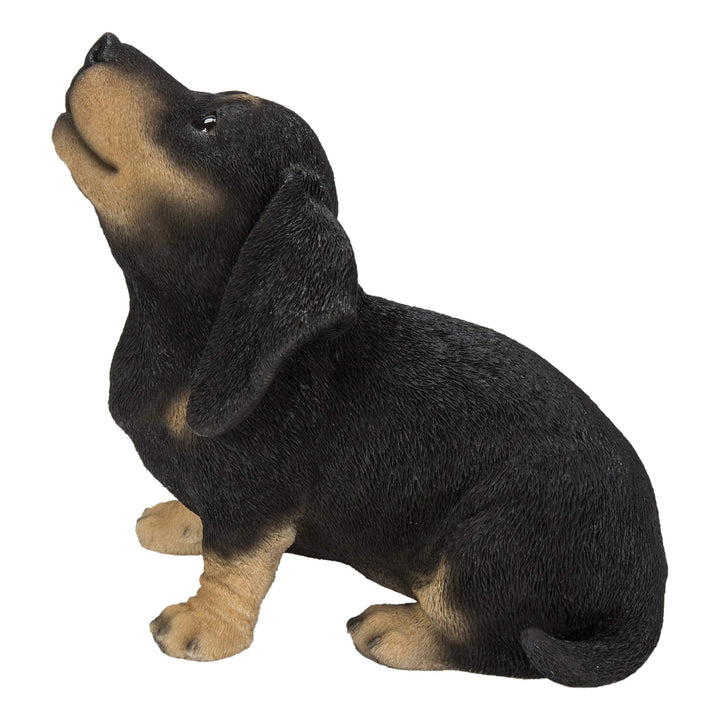 Howling Dachshund Puppy Statue Multi Color Polyresin - Diamond Home USA