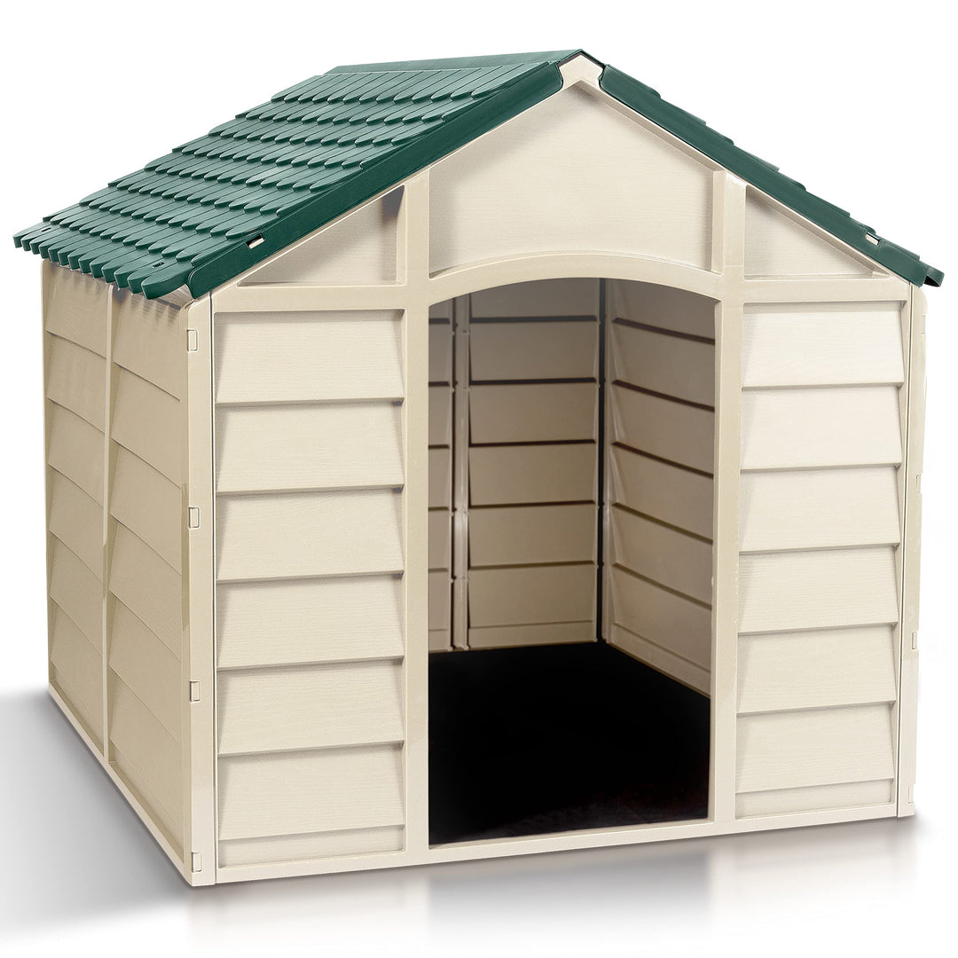 Starplast Small Dog Kennel: 1 Outdoor Plastic Pet House Weather & Water