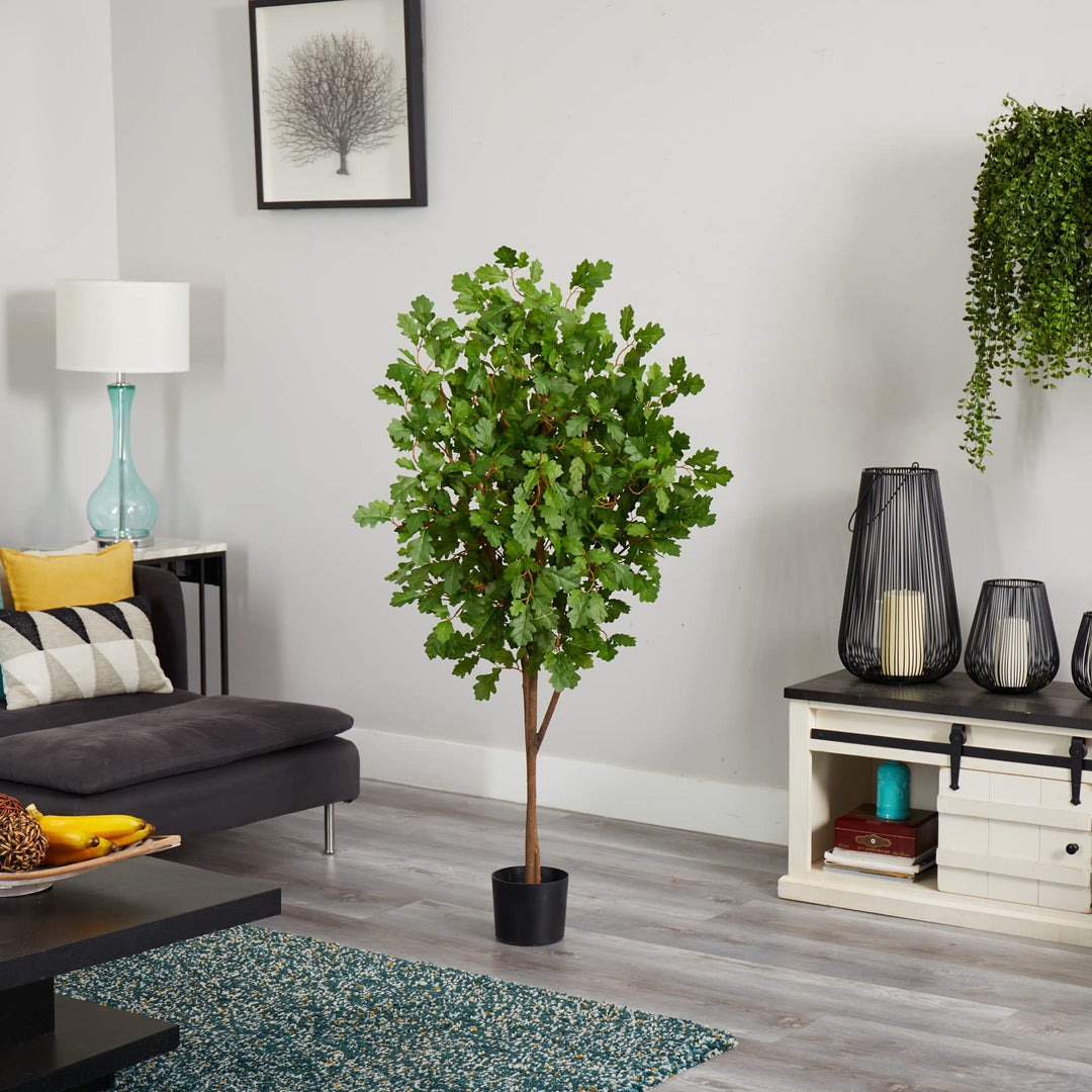 Nearly Natural 5ft. Oak Artificial Tree - Diamond Home USA