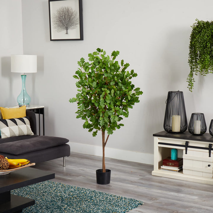 Nearly Natural 5ft. Oak Artificial Tree - Diamond Home USA