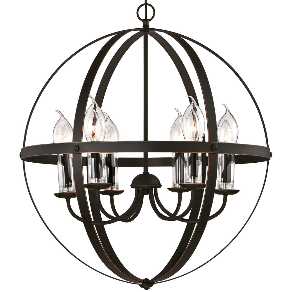 Westinghouse 6339000 Stella Mira Six-Light Outdoor Chandelier Oil Rubbed Bronze 6-Light - Diamond Home USA