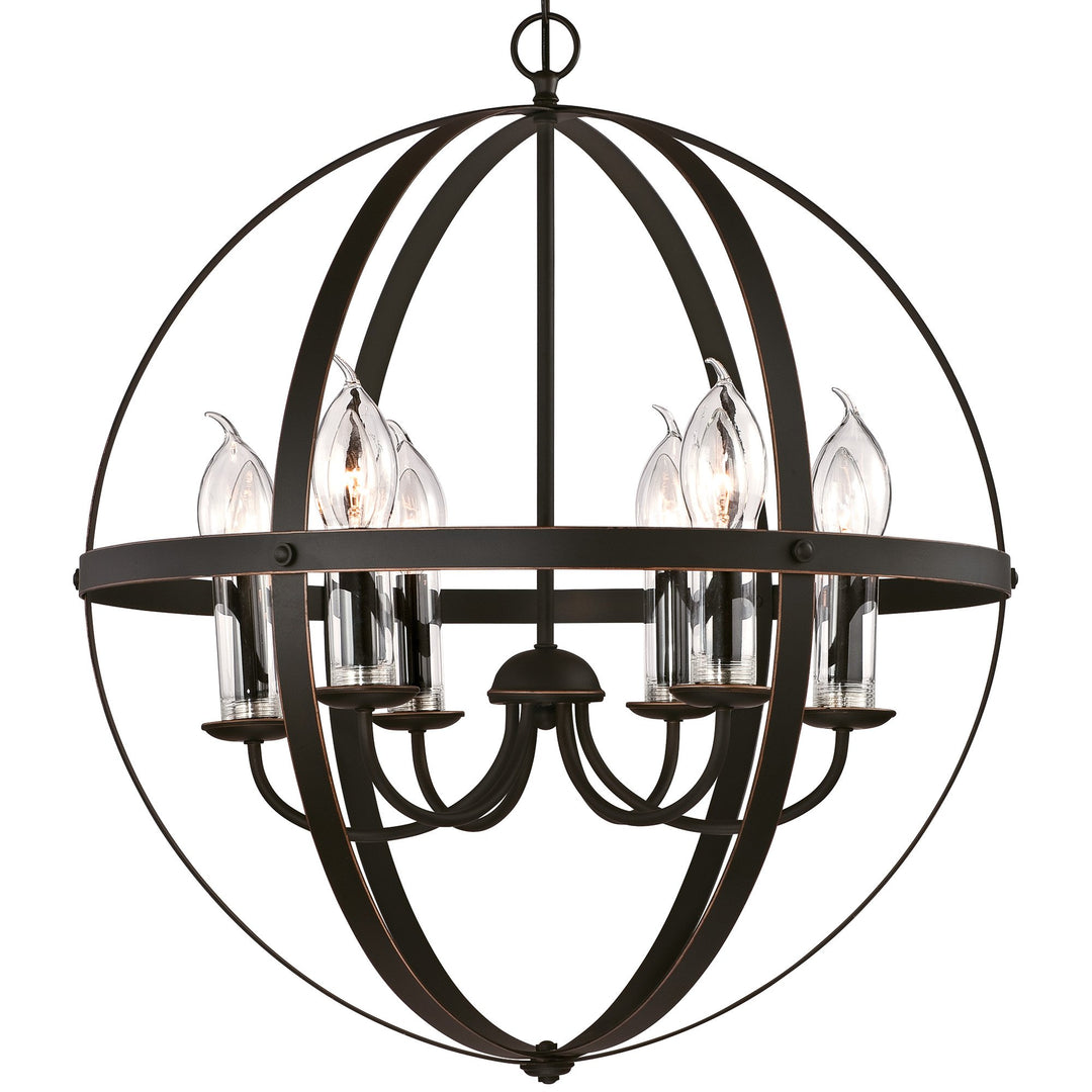 Westinghouse 6339000 Stella Mira Six-Light Outdoor Chandelier Oil Rubbed Bronze 6-Light - Diamond Home USA