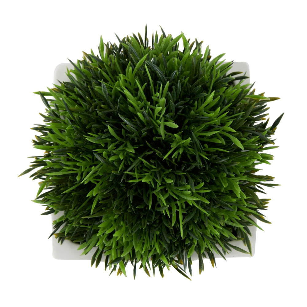 Green Foliage Artificial Plant with White Ceramic Pot - Diamond Home USA