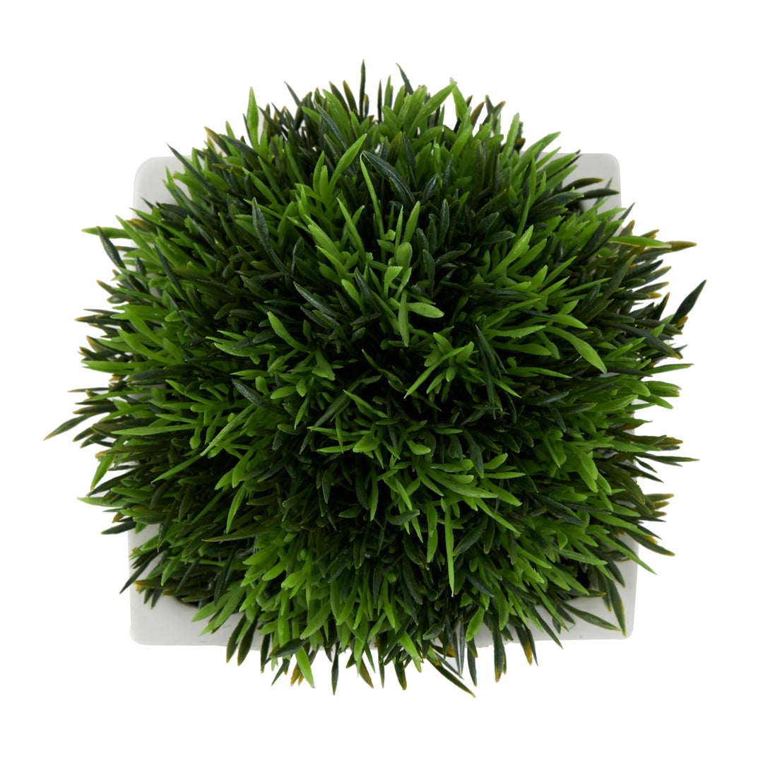 Green Foliage Artificial Plant with White Ceramic Pot - Diamond Home USA