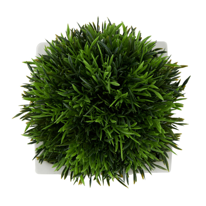 Green Foliage Artificial Plant with White Ceramic Pot - Diamond Home USA