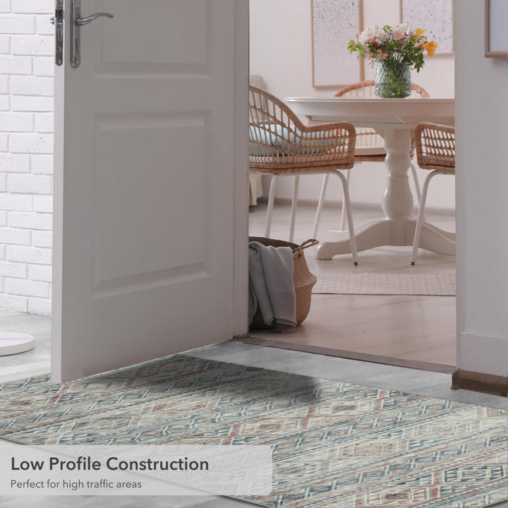 Wyatt & Ash Pink Bruno Imagine Printed Chenille 8'x11' Non Skid & Machine 8x11 - Beige Multi